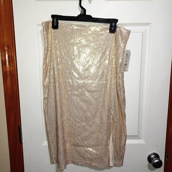 Sequin Midi Column Skirt NWT Large 12 to 14 - Picture 6 of 7